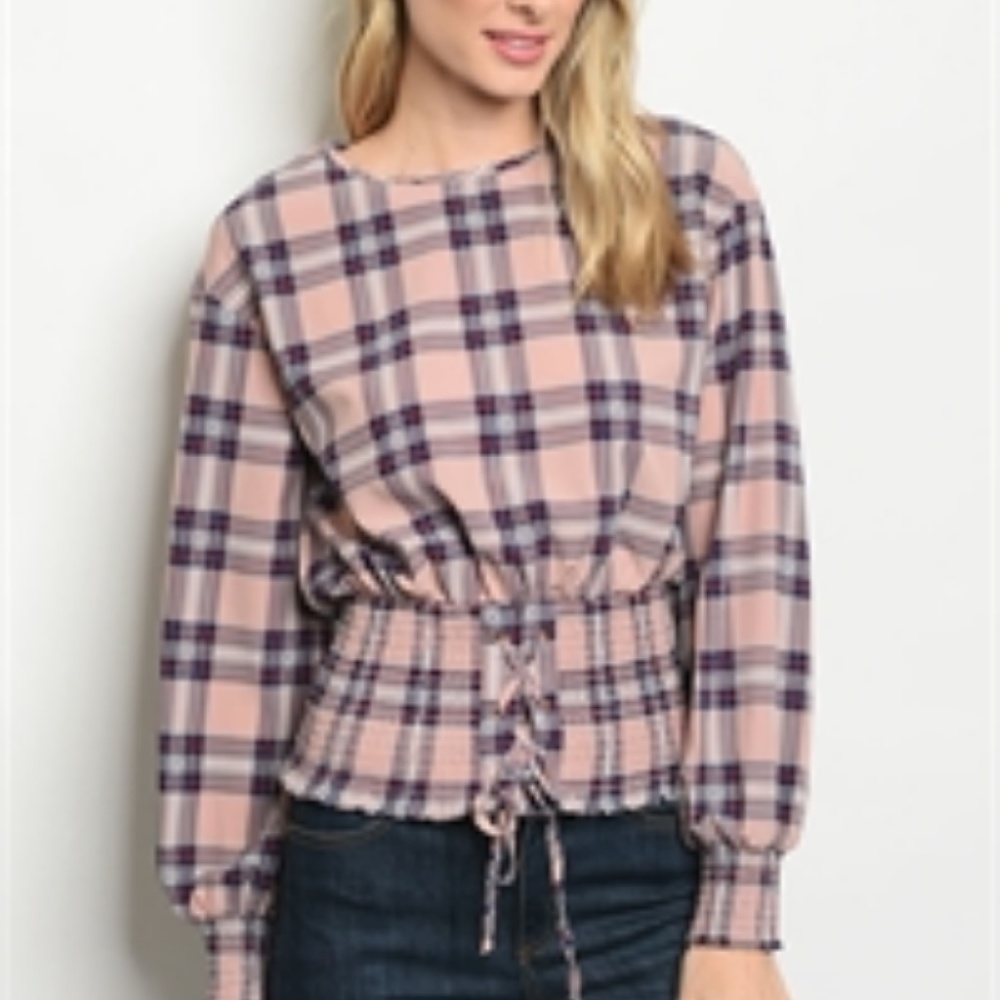 TODAY'S DEAL!!! BLUSH, MAUVE, & NAVY TOP